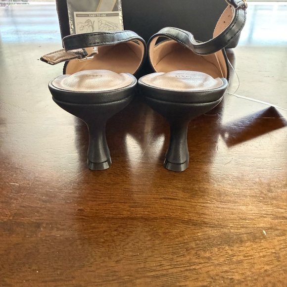 NWT MYSOFT Black kitten heel slingback  size 10 - Picture 6 of 8